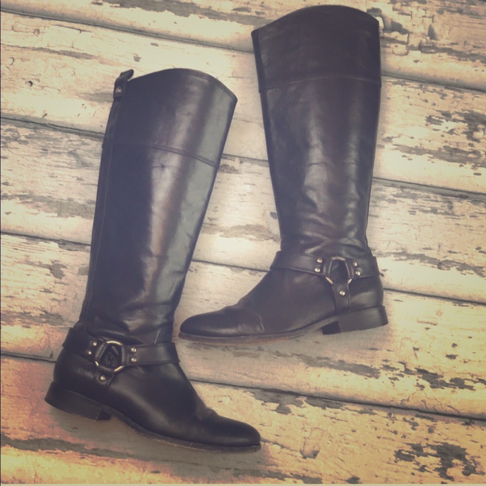 Beautifully Broken-In Frye Moto Riding Boots